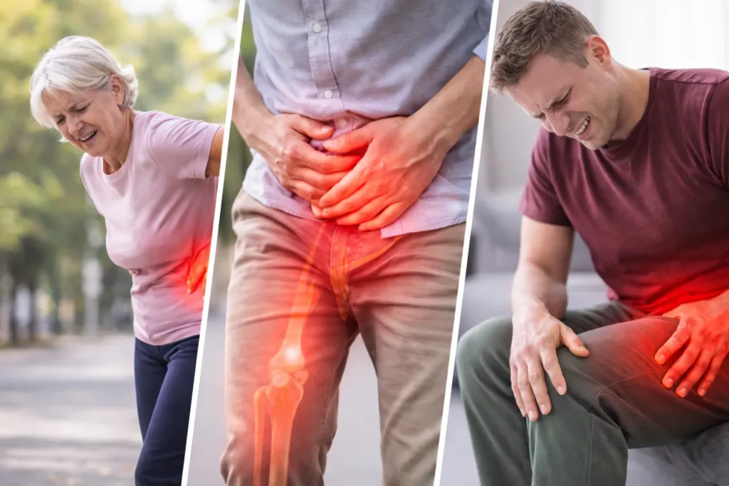 Боль в тазу, отдающая в поясницу, пах и ногу у мужчин и женщин