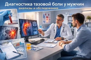 диагностика тазовой боли у мужчин врач уролог анализирует результаты обследования и анализов