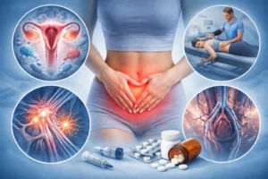 основные причины тазовой боли у женщин и мужчин медицинская иллюстрация