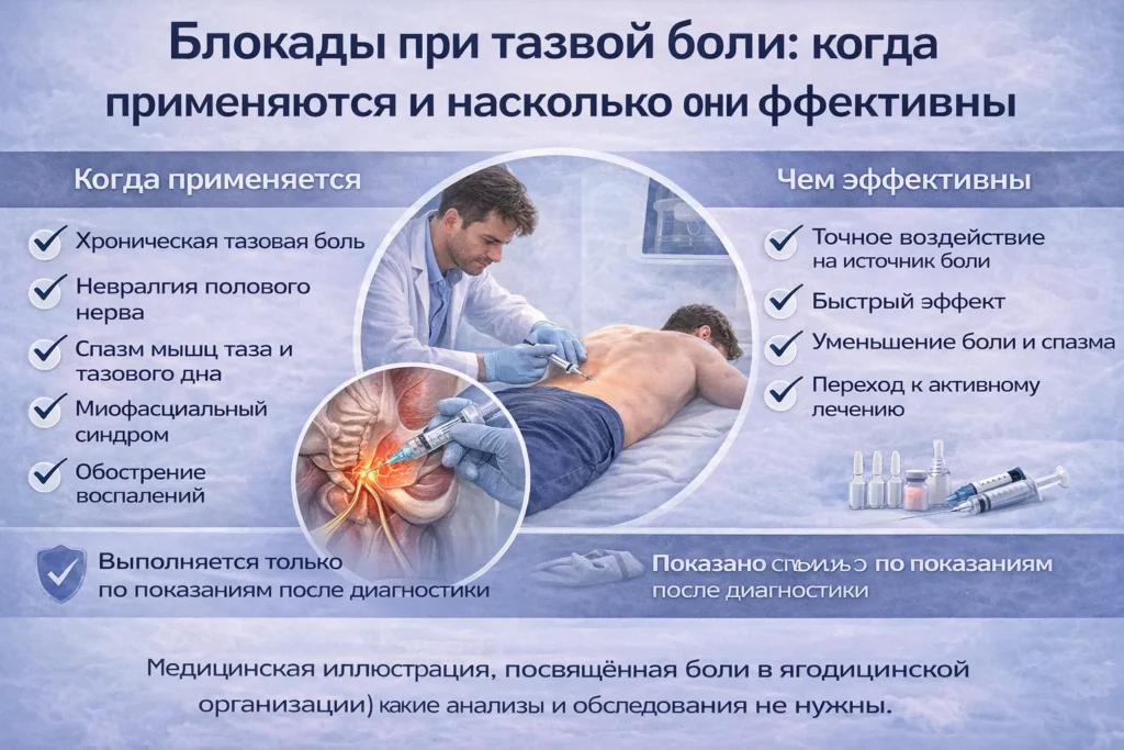 блокады при тазовой боли показания эффективность и лечение хронической боли