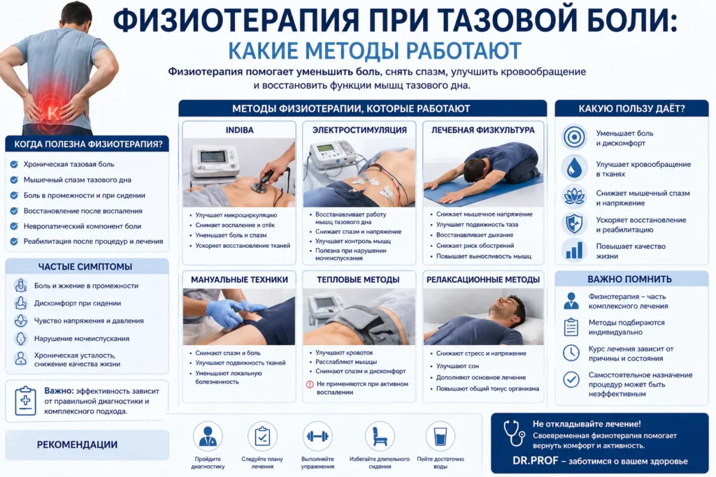 физиотерапия при тазовой боли методы лечения indiba упражнения и восстановление у мужчин